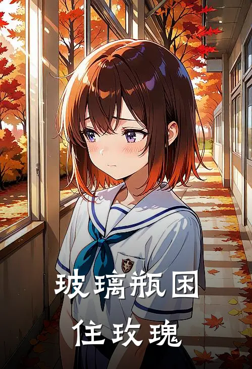 玻璃瓶困住玫瑰